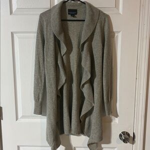 Cynthia Rowley Grey Cardigan 100% Cashmere